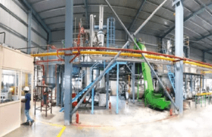 machinery in a pyrolysis Plastic plant