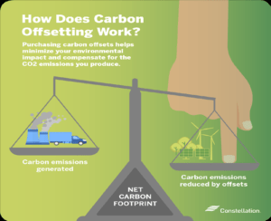 industry reduces carbon emissions by offsets 