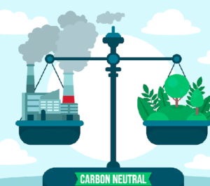 an industry has to strike a balance between its carbon credits and carbon offsets