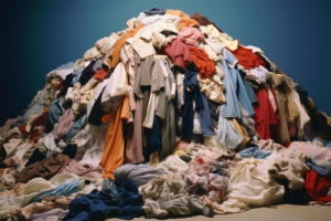 a heap of cotten clothing recycled